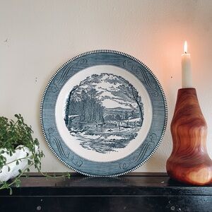 Currier and Ives “Getting Ice” Serving Platter